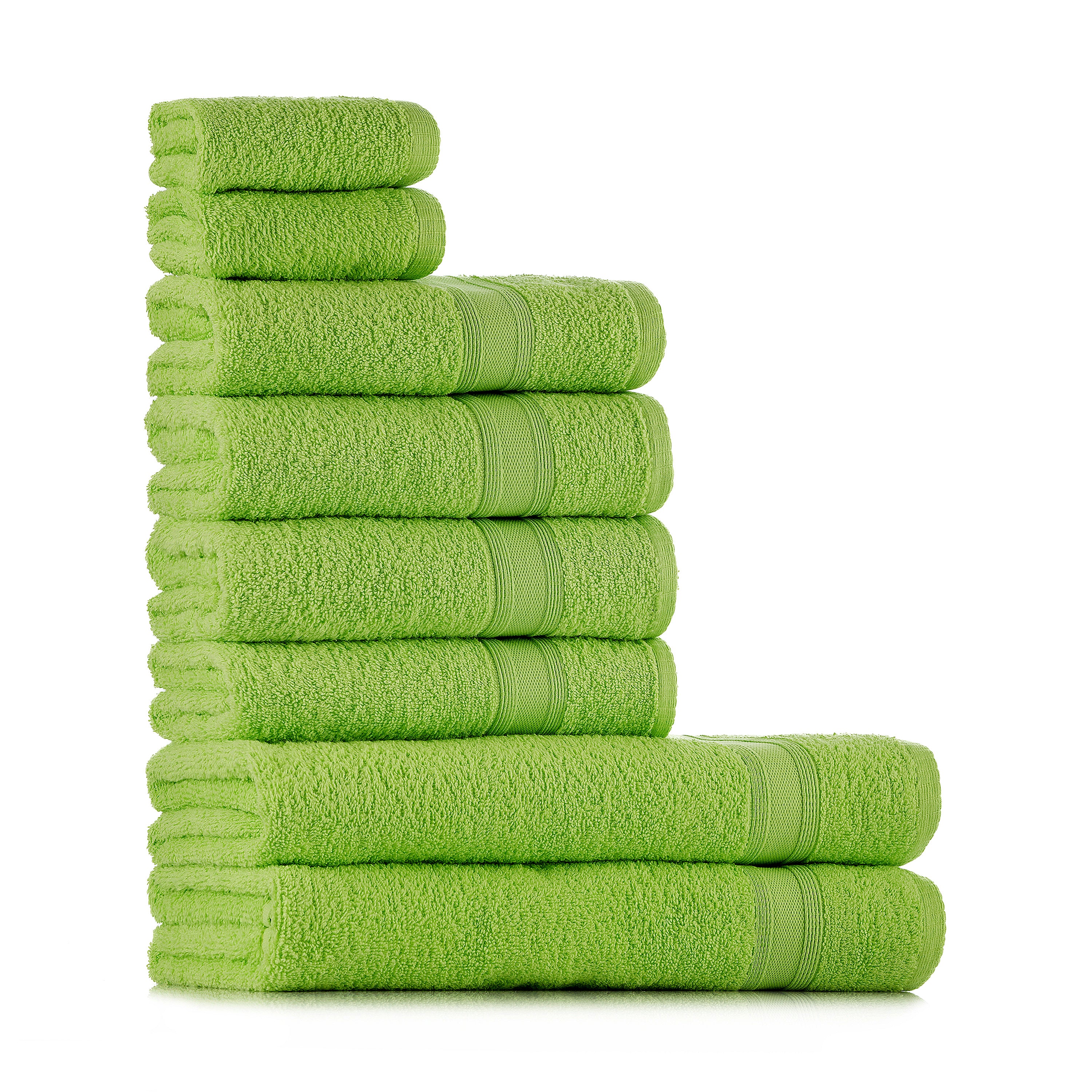 Apfel 2X 8 Gästetücher Teilig 4X Baumwolle Handtücher Set Tuiste und Weich Saugstark Set, Handtücher, Badetücher – %100 2X Set | Handtuch Grün | |